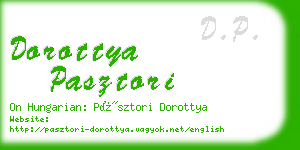 dorottya pasztori business card